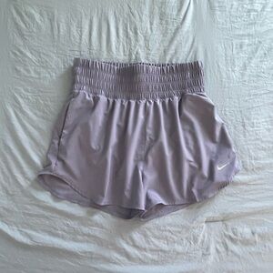Nike Women's Light Lavender High-Waist Athletic Shorts